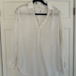 GAP white oversized linen shirt